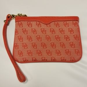 Dooney and Bourke wallet wristlet Coral pink red